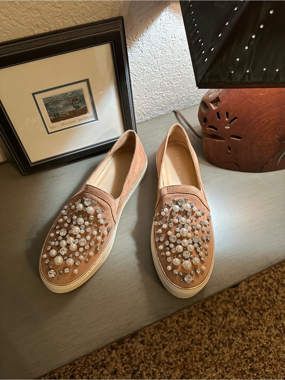 Stuart Weitzman embellished casual shoes